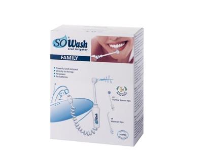 SoWash Family - Rodinné balenie - Ústna sprcha + SoWash Addy - rýchly univerzálny adaptér SoWash Family - Rodinné balenie - Ústna sprcha + SoWash Addy - rýchly univerzálny adaptér