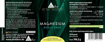 Biotikon - Horčík: MAGNESIUM BISGLYCINAT, 120 kapsúl