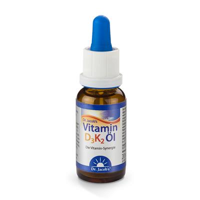 Vitamín D3K2 kvapky 20 ml (600 dávok, 800 IU) Dr. Jacob´s