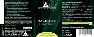 Biotikon - Horčík: MAGNESIUM BISGLYCINAT, 120 kapsúl