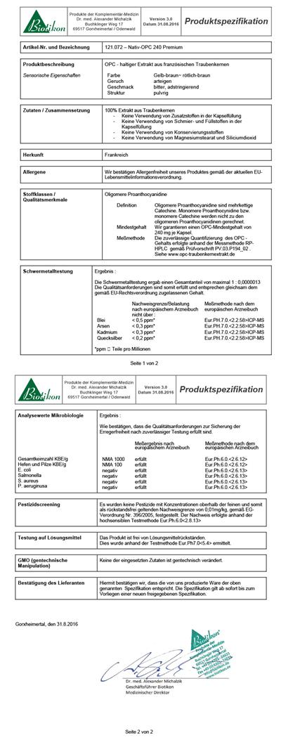 OPC 240 premium plus Camu Camu - s certifikátom kvality