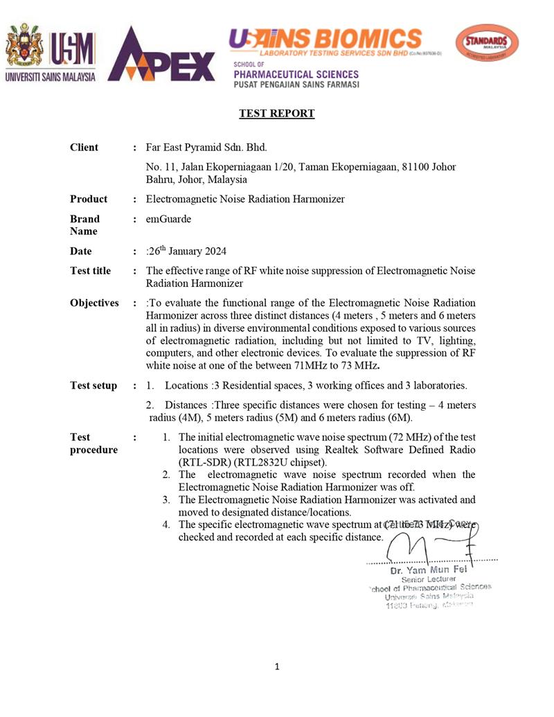 Testovací protokol USM