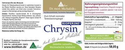 Chrysin Bioperine® - na udržanie normálnej hladiny testosterónu - do vypredania zásob !